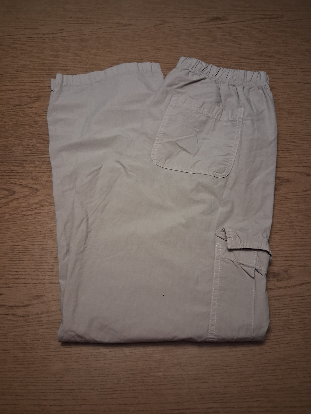 Men's Aerie Casual Elastic-Waist Cargo Pants in Light Beige. Size-S - Picture 1 of 4